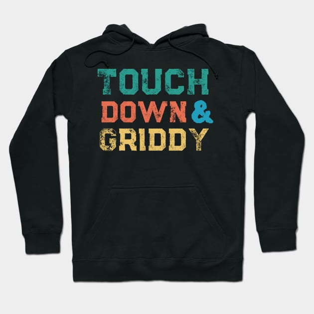 Touchdown Griddy Vintage Retro Football Hoodie by Little Duck Designs